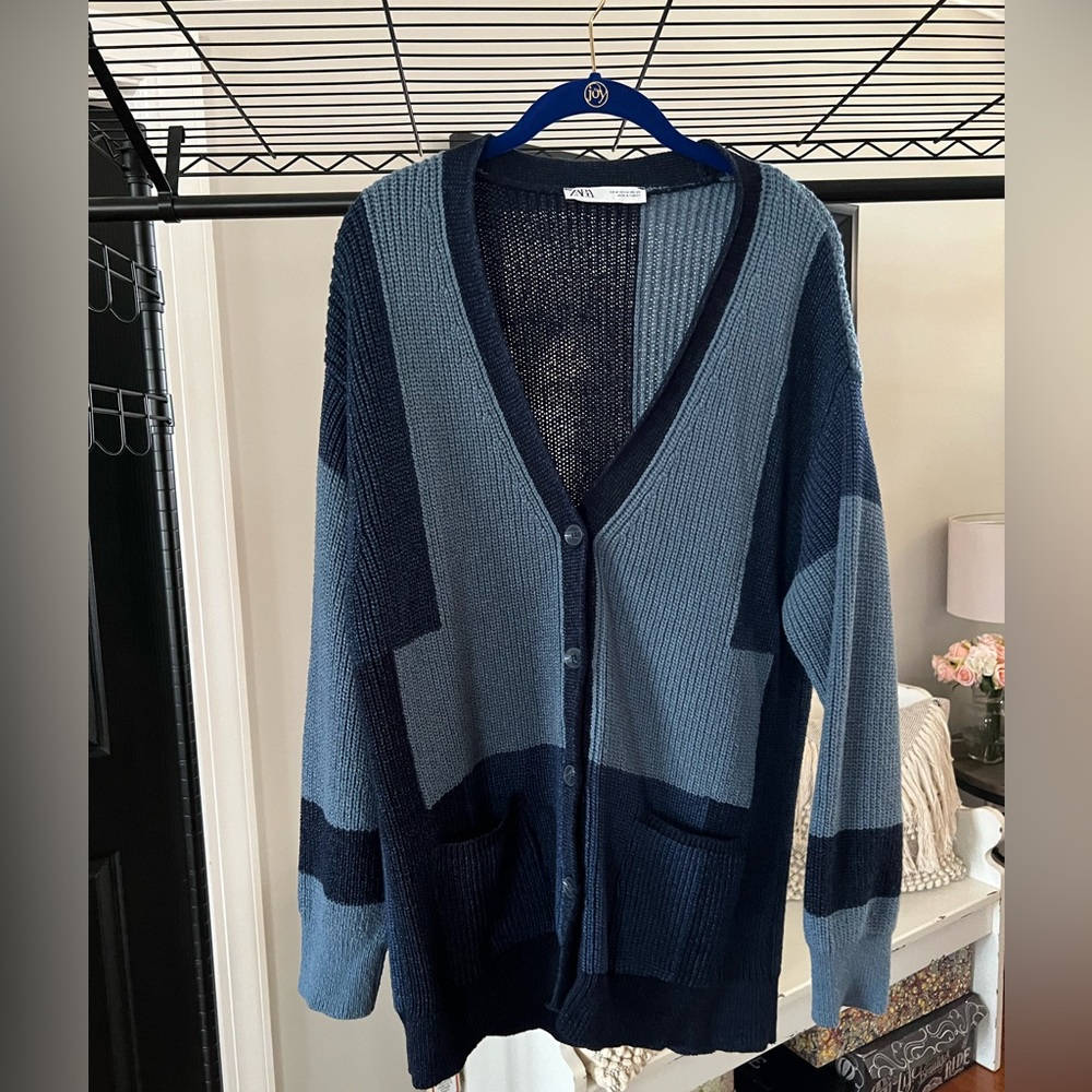Zara Long knit jacket (6771/157) Size M